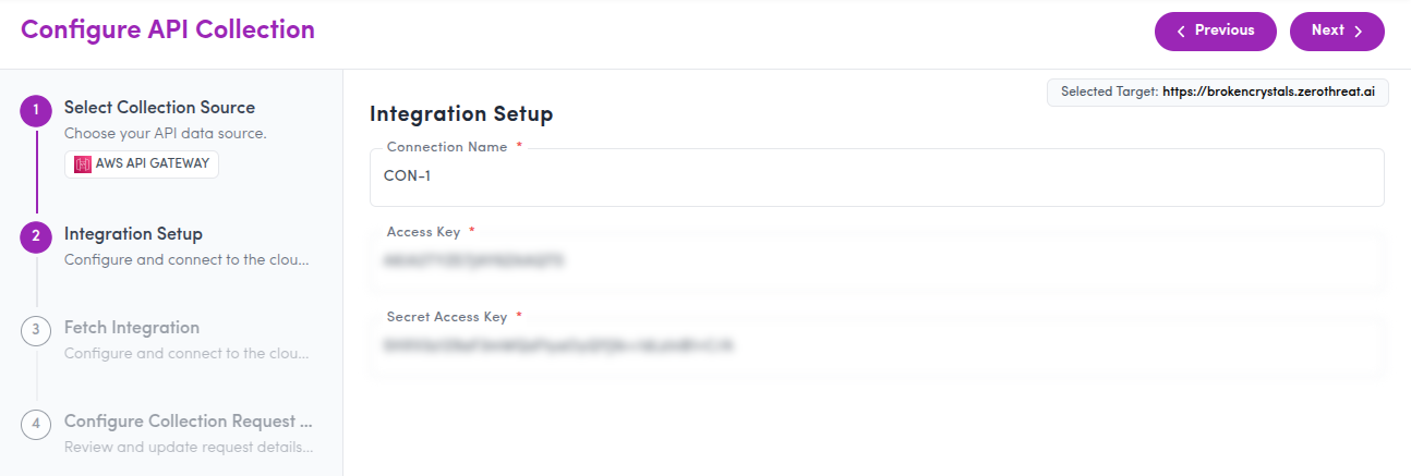 Creating a Collection – Set Up API source for Scanning